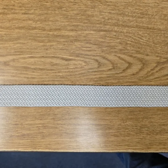 Tommy Hilfiger Mens White Woven Stretch Belt Leather Trim Size Large (38 To 40) - Picture 5 of 8